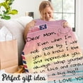 thumbnail image 4 of Gift for Mom Blanket from Daughter - Son - Children for Christmas, Dear Mom to My Mom Letter Blanket, Happy Birthday Mom Gifts from Daughters Sons, Mom Blanket for Mother Mommy Mama, 4 of 6