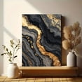 thumbnail image 6 of Luxury Abstract Geode Gold Black Marble Swirl Canvas Art for Living Room Bedroom Office Hotel Lobby Entryway Gallery Decor, 6 of 8