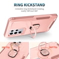 thumbnail image 5 of for Samsung Galaxy S23 Ultra Case, Rugged Shockproof Heavy Duty Soft TPU Rubber Bumper Hard PC Back Hybrid Protective Case [with Ring Stand] for Galaxy S23 Ultra (Without Screen Protector) - Rosegold, 5 of 7