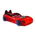 thumbnail image 3 of Titi Racer Modern Wood Shark Twin Race Car Bed with Remote Control in Red, 3 of 6