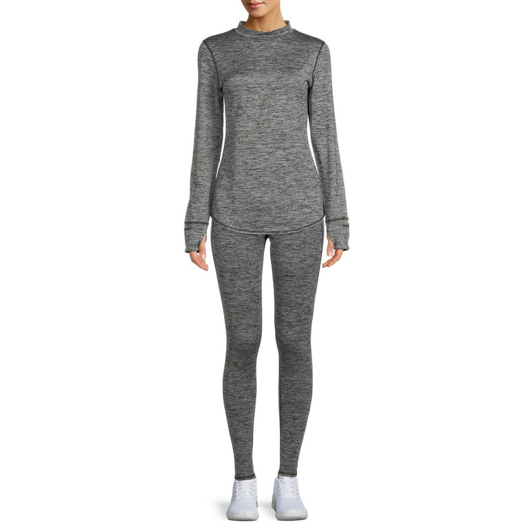 ClimateRight by Cuddl Duds Women's Brushed Comfort Long Underwear Top and  Thermal Leggings, 2-Piece Set 