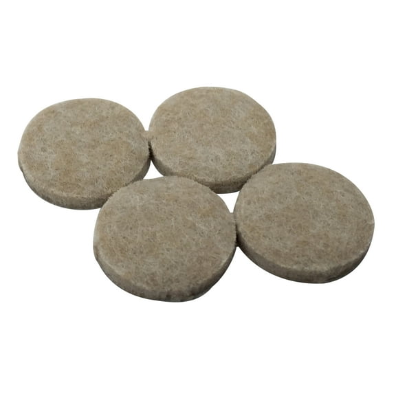 Shepherd Hardware 9921 4-Inch Heavy Duty Self-Adhesive Felt Furniture Pads, 4-Pack, Beige