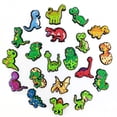 thumbnail image 2 of Serie de dinosaurios: 20 piezas de accesorios para zapatos de fútbol, ​​accesorios para zapatos de dibujos animados, utilizados para zapatos perforados, pulseras, fiestas, decoración de bricolaje., 2 of 5