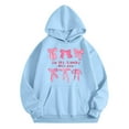 thumbnail image 3 of Cute Hoodies For Girls Oversized Long Sleeve Sweatshirts Casual Cozy Pullover Tops With Pocket Letter Graphic Printed Baggy Tops Casual - Sky Blue,6-7 Years, 3 of 5