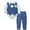 Blue, variant on lnmuld Toddler Baby Boys formal Suit Set Gentleman Tuxedo Outfit Dress Shirt Vest & Pants Occasion Wear Size:6-12 Months