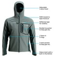 thumbnail image 4 of Whitewater Tamer Softshell Windproof Hooded Fishing Jacket (Shade, Small), 4 of 9