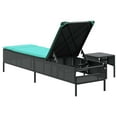 thumbnail image 5 of vidaXL Patio Sun Lounger Black PE rattan 78" UV-resistant materials, 5 of 5