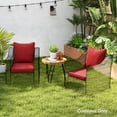 thumbnail image 2 of Outsunny Coussins de Chaise d'Extérieur avec Dossier pour Jardin et Terrasse, Rouge Vin, 2 of 10