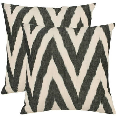 Safavieh Chevron Charcoal Pillow, Set of 2