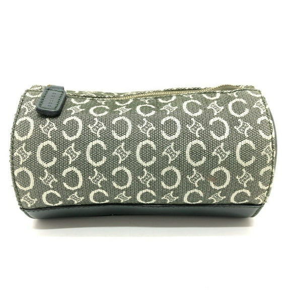 Pre-Owned CELINE C Macadam Vanity Bag, Canvas, Unisex, Khaki (Good)