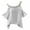 Gray, variant on Patlollav Plus Size Womens Applique Collar Flower Solid Tops Strapless Cold Shoulder T-Shirt Blouse