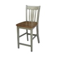 thumbnail image 4 of 36" Round Extension Dining Table With 4 San Remo Counter Height Stools - Set of 5 Pieces, 4 of 5