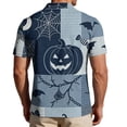 thumbnail image 4 of Mens Halloween Golf Polo Shirts, Classic Printed Cartoon Short Sleeve Polo Shirts Casual Streetwear, 4 of 4