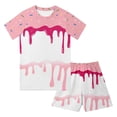 thumbnail image 2 of Ymyiu Baby Summer Clothes Boy Toddler Baby Boy Outfit Kids Shirt Tops + Shorts Set Party Summer Clothes 5T 6T (Pink,5-6 Years), 2 of 4
