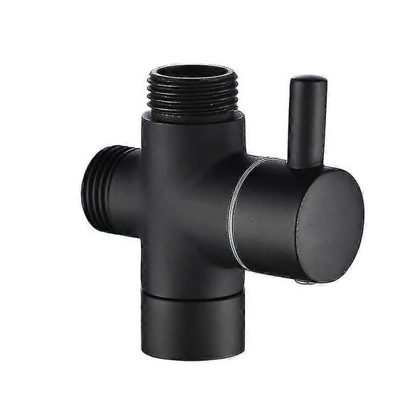 3-way Valve Brass Shut- Valve G 1/2 Shut- Valve For Bathroom Shower Hand Shower, Black, Dsf007c