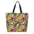 thumbnail image 1 of Easygdp Colrful Tropical Leaves Bolsas Tote para Mujer, Bolsos de Hombro para Viaje, Bolsos de Mano de Gran Capacidad para Compras y Trabajo, 1 of 8