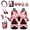 Canadian Flag, variant on Argentina Flag Pattern Car Seat Cover Set 14 Pack Patriotic Dustproof Vehicle Front Rear Seats Cushion Sets with Seatbelt Strap Pads, Handbrake Protector, Auto Interior Accessories