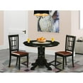 thumbnail image 2 of East West Furniture Shelton 3-piece Traditional Wood Dining Room Set in Black, 2 of 4