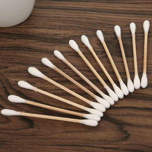 Bastoncillos de algodón, 100 piezas Bastoncillos de algodón Bastoncillos de algodón de maquillaje doble Bastoncillos de algodón desechables Artesanía excepcional