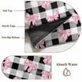thumbnail image 6 of Round Area Rug 3 Ft, Valentine's Day Washable Non-Slip Circle Carpet for Living Room/Bedroom, Pink Bows Shining Stars Farmhouse Plaid Low-Profile Small Floor Mats Collection Rugs for Indoor, 6 of 8
