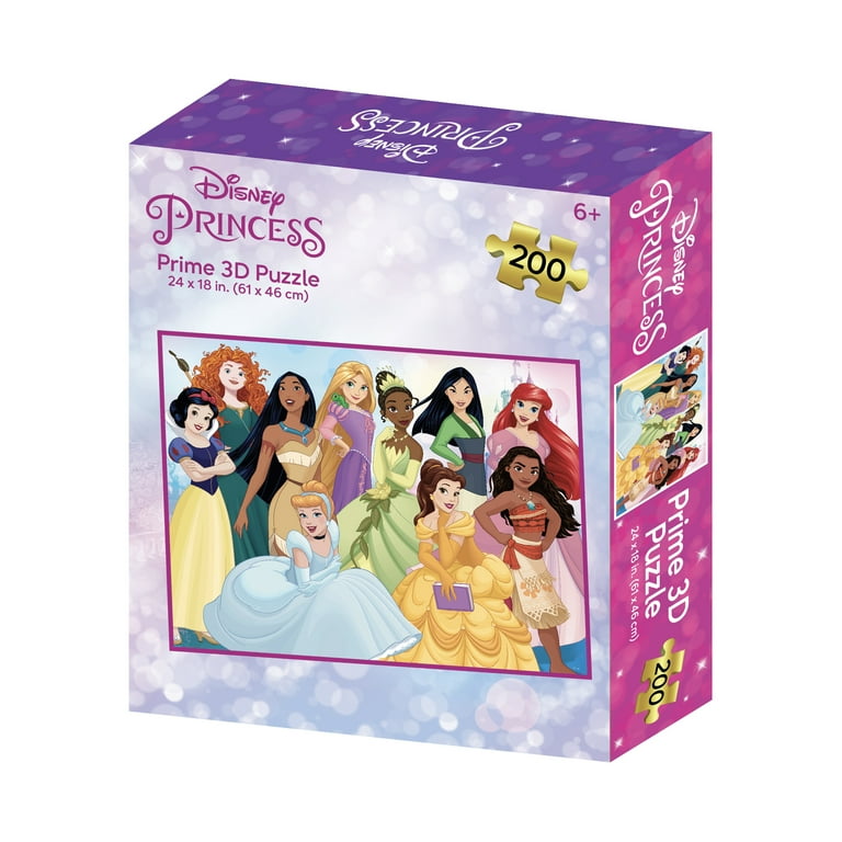 Prime 3D Disney Princess 3D Lenticular Jigsaw Puzzle: 200 Pcs