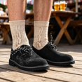 thumbnail image 6 of Men's Embroidered Suede Side-Lace Casual Shoes With Sole for Everyday, 6 of 7