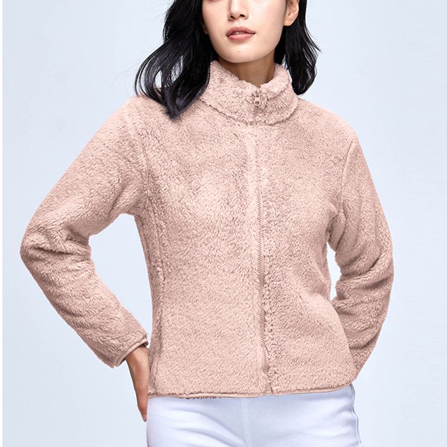 Chaquetas y abrigos casuales de manga larga sin capucha para mujer, cárdigan grueso de invierno de polar con cremallera y sudadera con capucha, abrigo/chaqueta casual de manga larga sin capucha para m