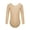 Nude Round Neck, variant on Girls Long Sleeve Team Basic Leotard Gymnastic Ballet Dance Fleece Lined Warm-up Bodysuit Nude Round Neck 12-13