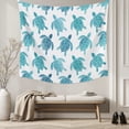 thumbnail image 5 of Coastal Sea Turtle Tapestry for Bedroom Wall Hanging Tapestry, Nautical Turquoise Ocean Creatures Ceiling Backdrop Tapestries Poster Blanket Wall Decor for Teens Room Living Room Dorm 51" x 59", 5 of 8