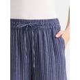 thumbnail image 3 of Time and Tru Women's and Women's Plus Wide Leg Linen Blend Pants, 29" Inseam, Sizes XS-4X, 3 of 5