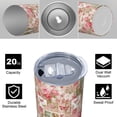 thumbnail image 4 of Pioneer Flower Floral Print Pattern 20oz Skinny Tumbler with Straw & Lid, Double Wall Vacuum Insulated Cup, Leak-Proof, Cup Holder Friendly, Hot 6H Cold 12H, 4 of 6