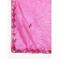 thumbnail image 2 of eloria Woman's Indian Ethnic Chunni, Silk Blend Embroidered Pink Dupatta, Stole, Scarf Shawl Wrap, 2 of 4