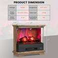 thumbnail image 3 of Costway 27'' Electric Fireplace Heater Freestanding 1400W Remote Control Timing Function Brown, 3 of 10
