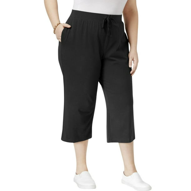 Karen Scott - Karen Scott Womens Plus Knit Casual Capri Pants - Walmart ...