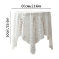 thumbnail image 3 of Elainilye Floral Embroidered Lace Tablecloth, White Rectangular Gauze Tablecloth, Crochet Tablecloth for Round Coffee Table, Decorative Table Cover for Wedding, Banquet, and Holiday Dinners, 3 of 6