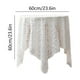 thumbnail image 3 of Mantel de encaje de poliéster blanco 60x60cm - Funda cuadrada para la mesa de comedor para bodas, fiestas y decoración, 3 of 6