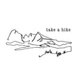 thumbnail image 2 of Edwins, Hugo 26x26 White Modern Wood Framed Museum Art Print Titled - Take a Hike, 2 of 4