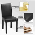 thumbnail image 5 of Vineego 4-Piece Dining Chairs,Side PU Cushion Chairs with Waterproof Surface and Wood Legs,Black, 5 of 7