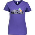 thumbnail image 3 of Inktastic Hawaiian Pineapple Aloha Beaches Women's V-Neck T-Shirt, 3 of 5