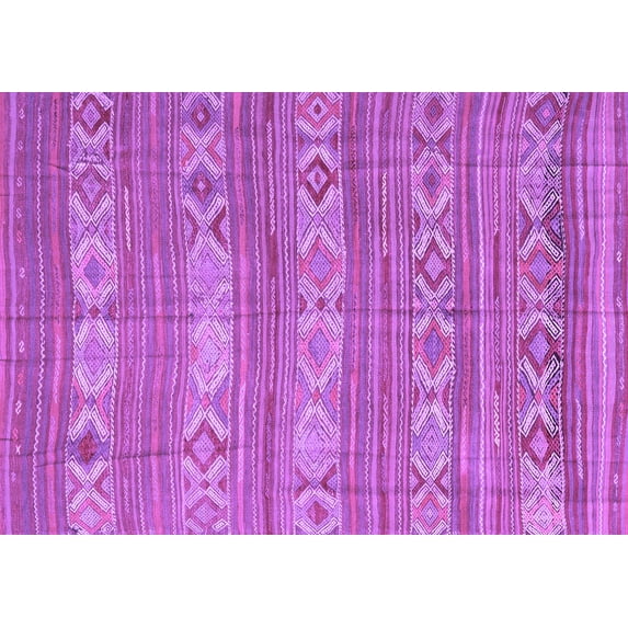 Ahgly Company Indoor Rectangle Abstract Purple Contemporary Area Rugs, 8' x 12'