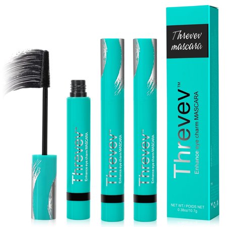Threvev Mascara, 2024 New False Lash Extensions Mascara, Premium Waterproof & Smudge-proof, Natural Lengthening and Thickening Lash Extensions Long-lasting All Day-Black