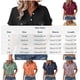 thumbnail image 3 of Craaazy Ladies Oversized Short Sleeve Tunic Tops, Lightweight Cotton Shirt, Turndown Collar Button Up Blouse with Chest Pockets for Everyday Outfits Gifts, 3 of 6