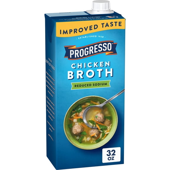 Progresso Chicken Broth, Reduced Sodium, Gluten Free, 32 oz