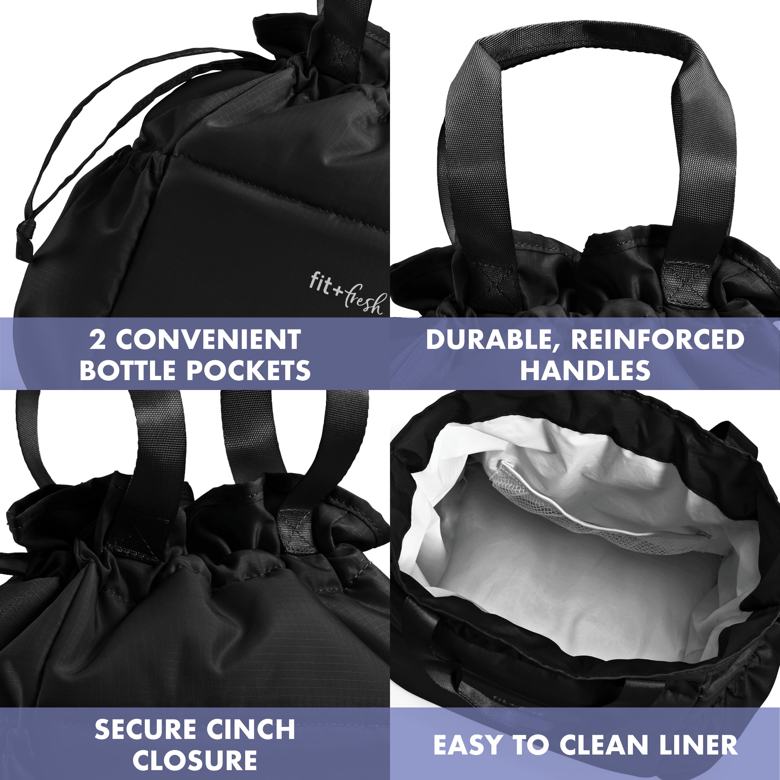 Fit & Fresh Lunch Bag For Women Cromwell Bag, Black