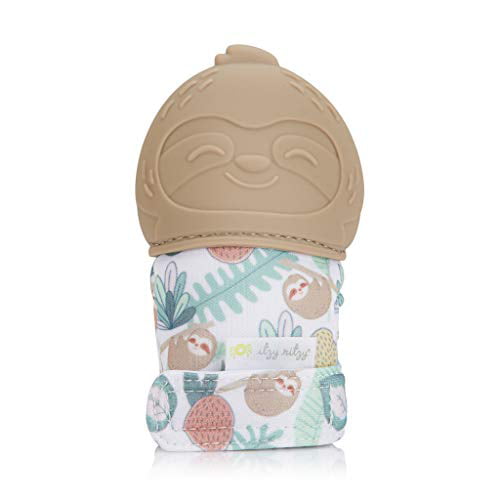 Crinkle Sound and Textured Silicone to Soothe Sore and Swollen Gums Soothing Infant Teething Mitten with Adjustable Strap Itzy Ritzy Silicone Teething Mitt Dinosaur