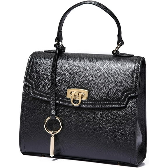 MMYGU Outdoor Handbags and Purses for Women Genuine Leather Flap Crossbody Shoulder Bags Simple Top Handle Satchel Bags