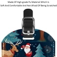 thumbnail image 4 of Square 2Pack PU Leather Merry Chrismas Cruise Luggage Tag with Privacy Cover and Name ID Tag for Travel Handbags Backpacks Luggage Tags, 4 of 6