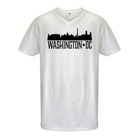 Washington DC City Skyline Men's V-Neck T-Shirt