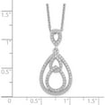 thumbnail image 5 of Sterling Silver Brilliant Embers Rhodium-Plated Cz Teardrop Necklace (20 X 14) Made In China qmp1270-18, 5 of 5