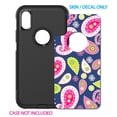 thumbnail image 2 of DistinctInk Custom SKIN / DECAL compatible with OtterBox Commuter for iPhone XS MAX (6.5" Screen) - Pink Green Navy Paisley, 2 of 5